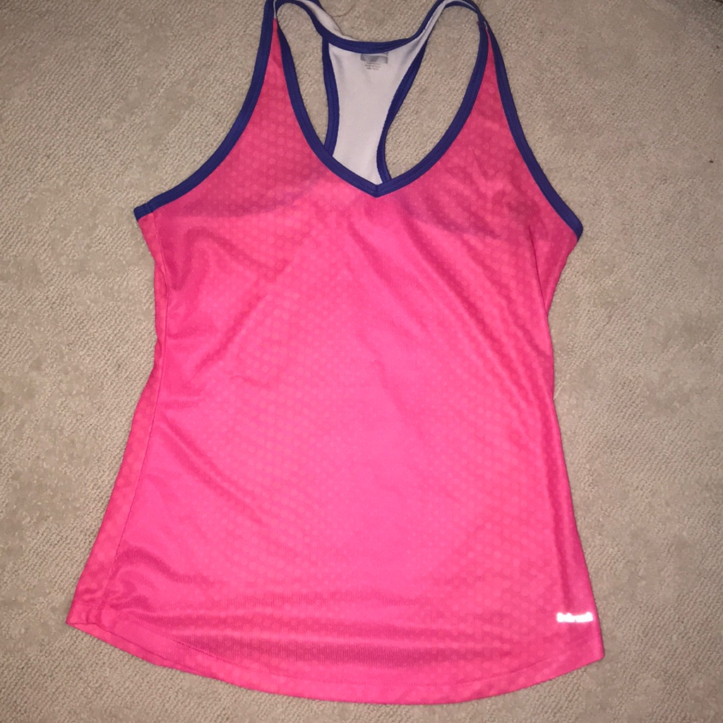 Hind Hot Pink Tank Top Med. Blue Trim